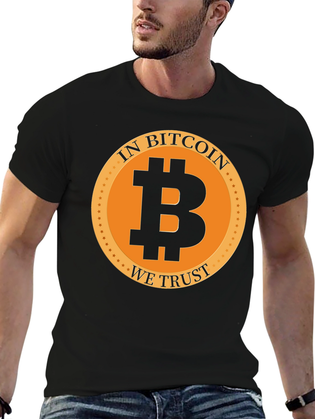 In Bitcoin We Trust Black Graphic Tee