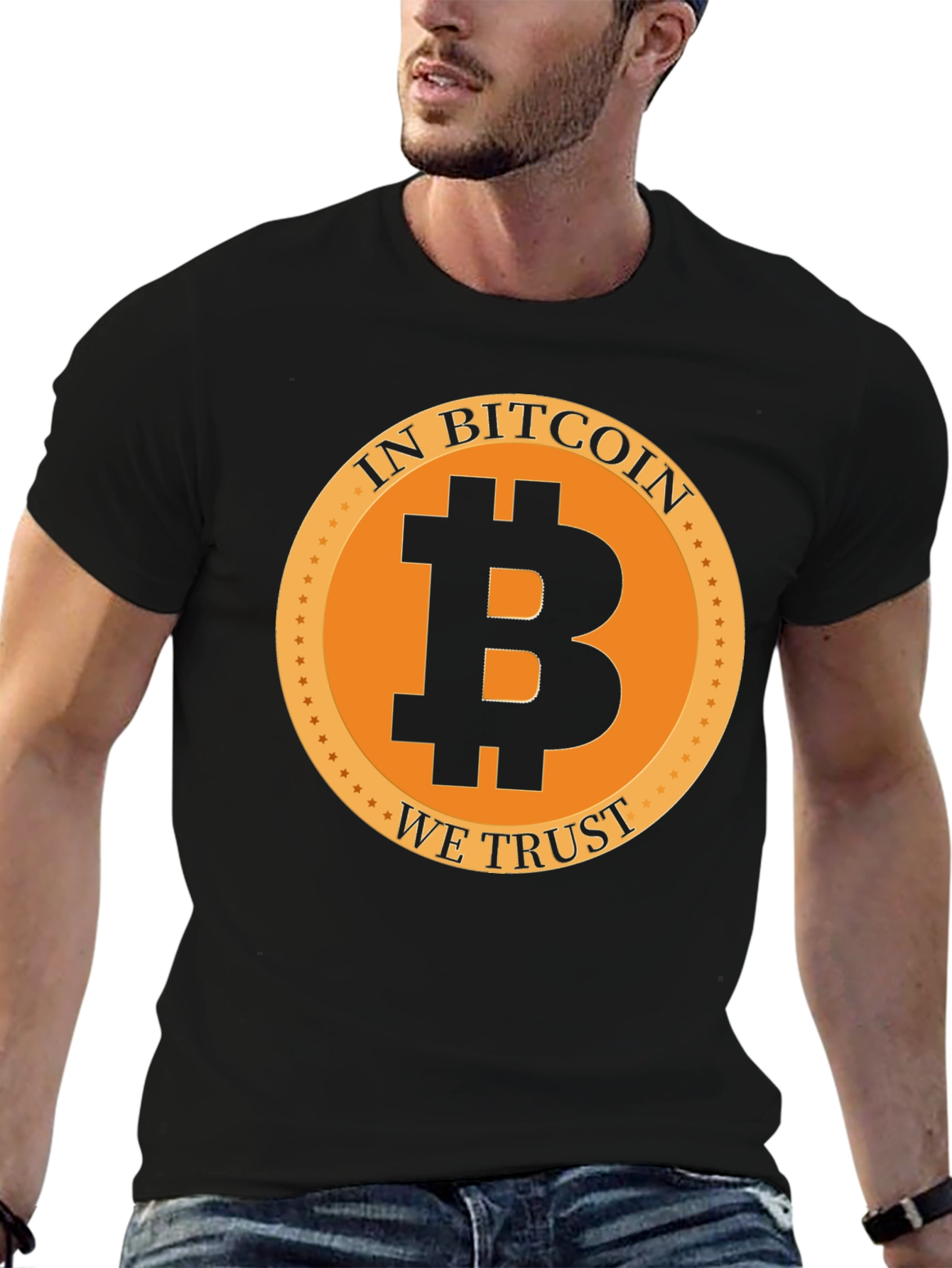 In Bitcoin We Trust Black Graphic Tee