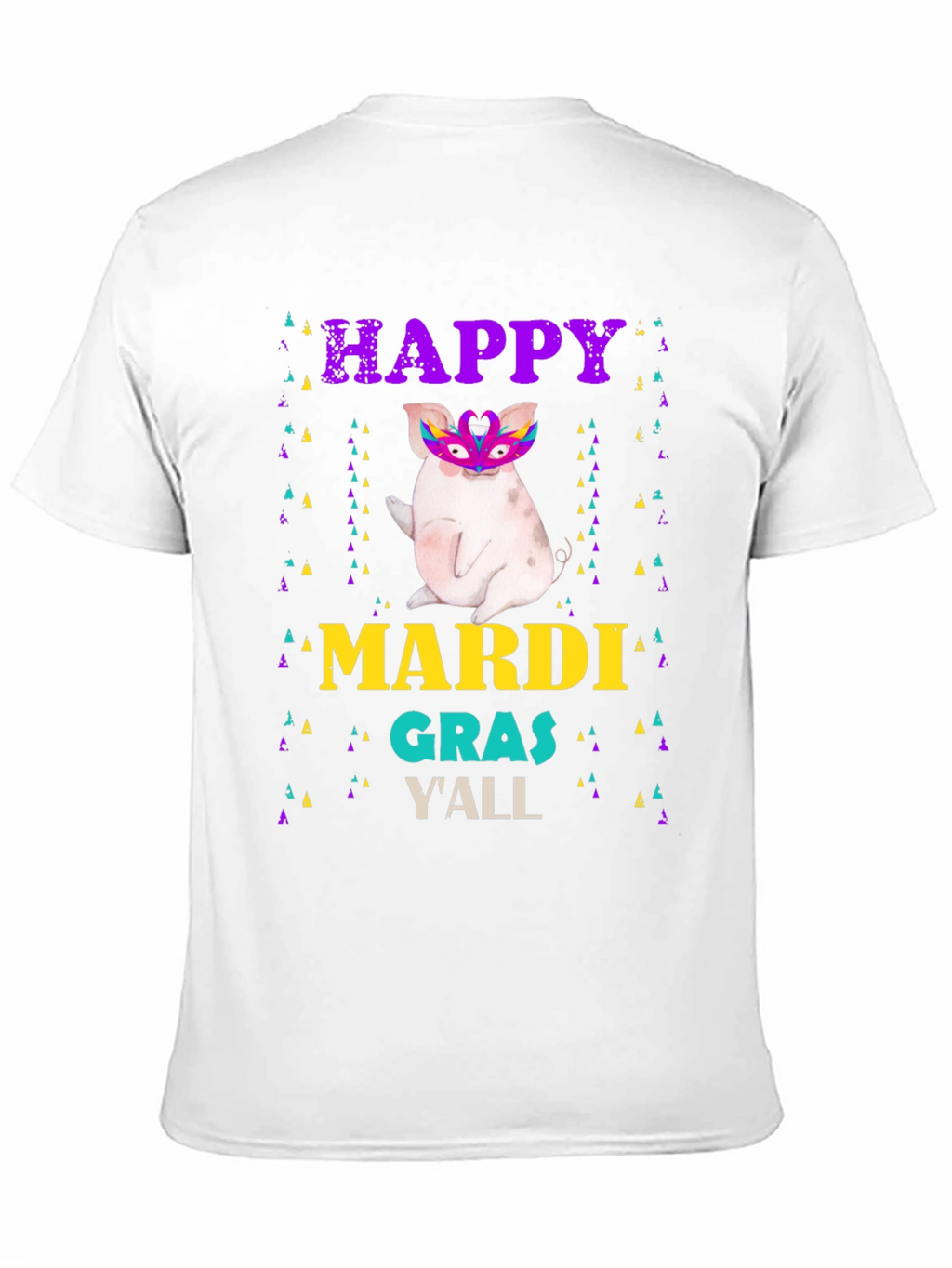 Happy Mardi Gras Yall Pig T-Shirt