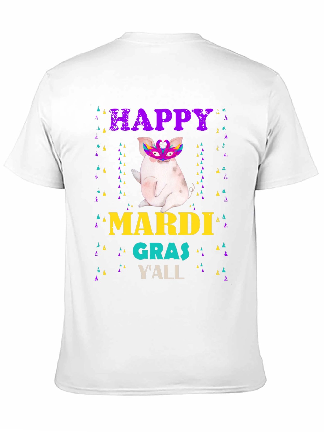 Happy Mardi Gras Yall Pig T-Shirt