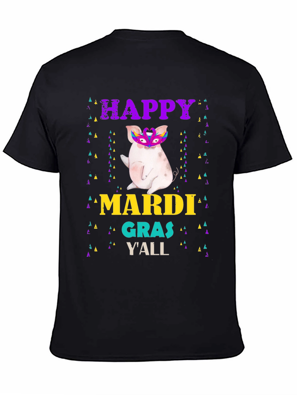 Happy Mardi Gras Yall Pig T-Shirt