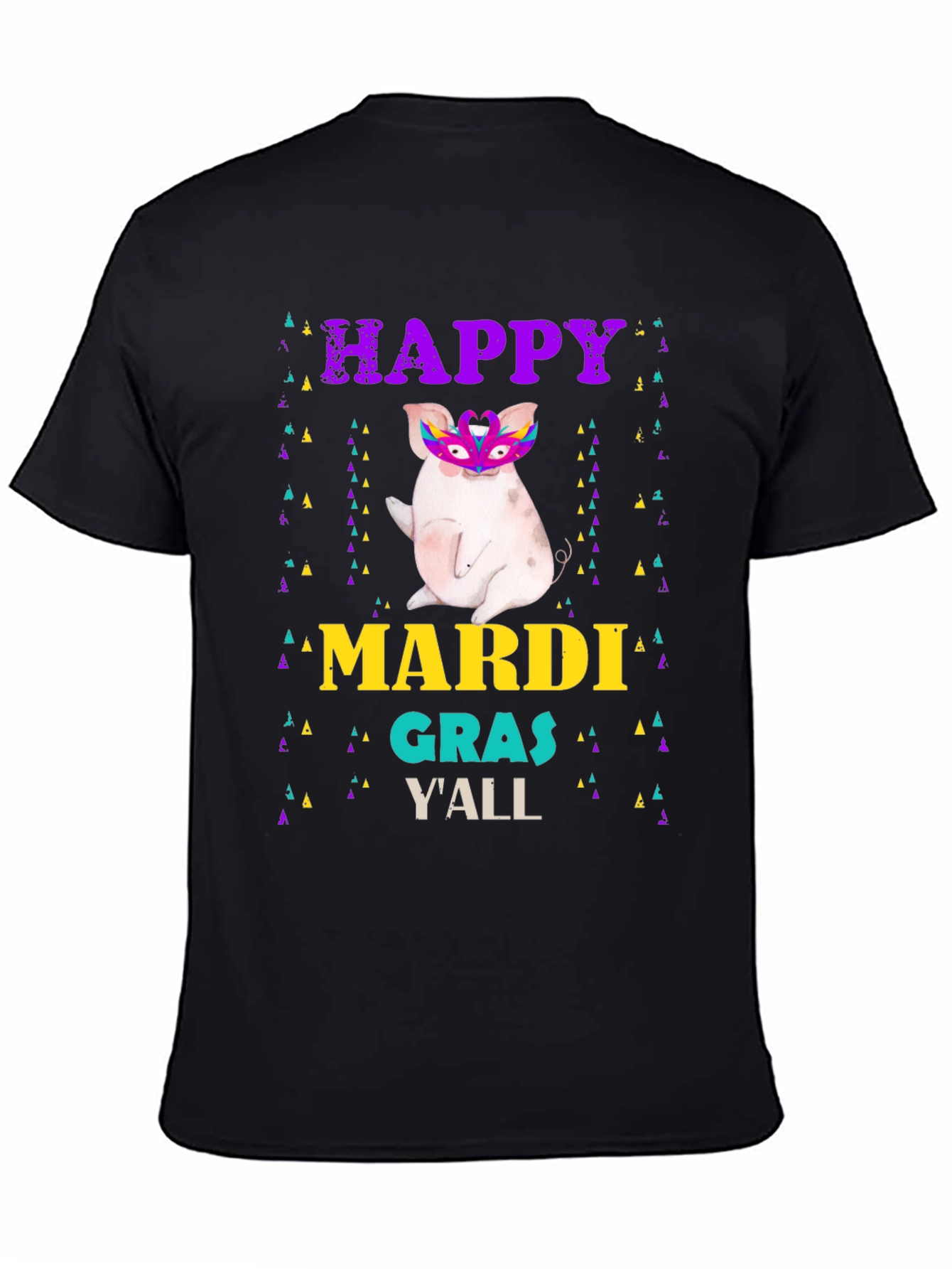 Happy Mardi Gras Yall Pig T-Shirt
