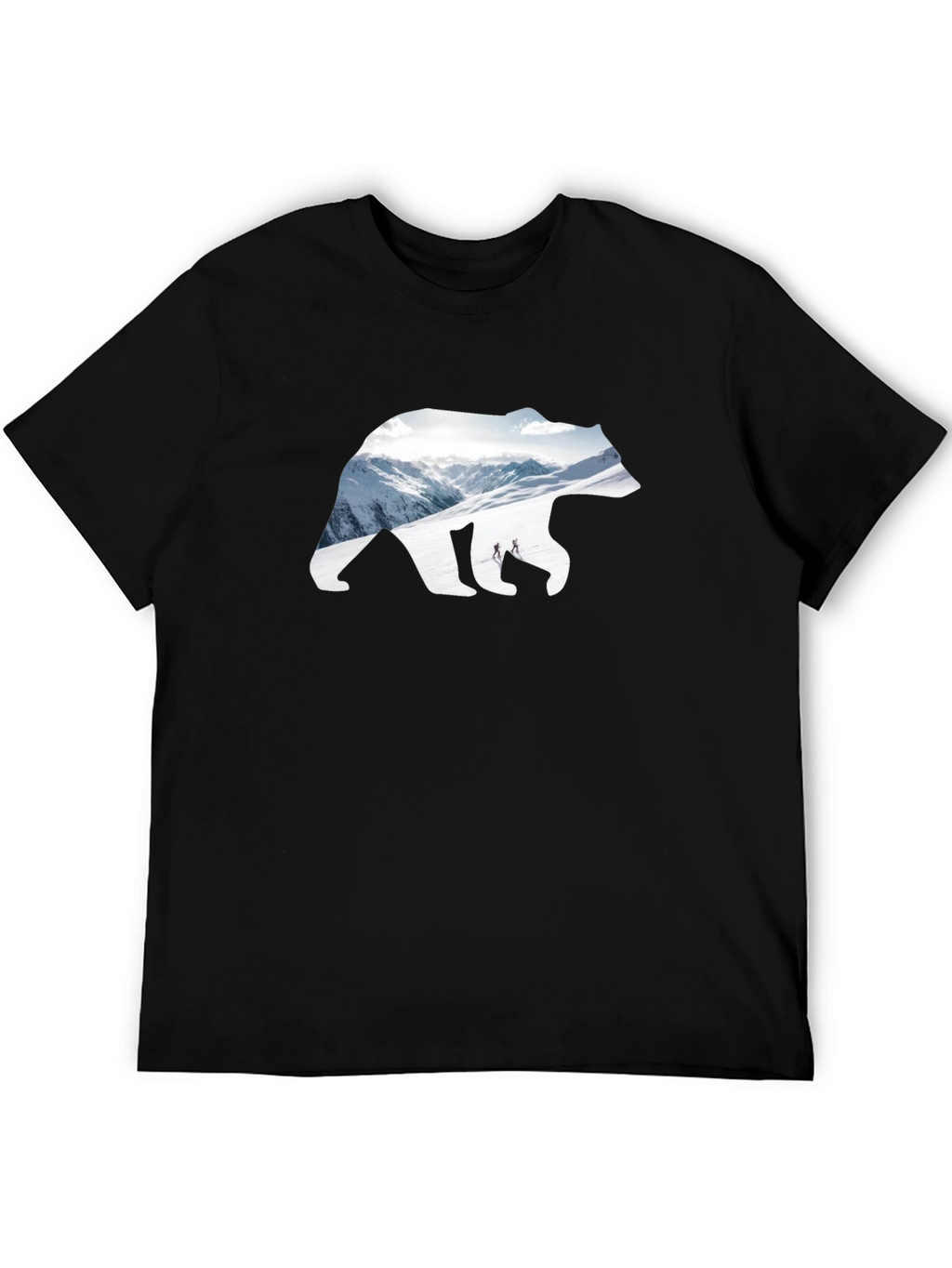 Bear Mountain Graphic Tee - Black Cotton Blend