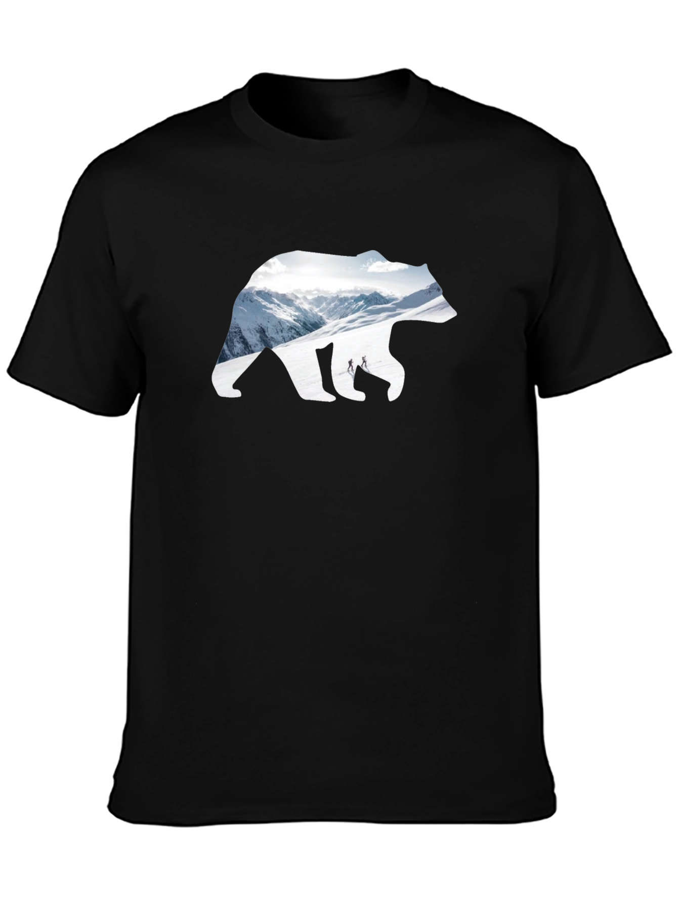Bear Mountain Graphic Tee - Black Cotton Blend
