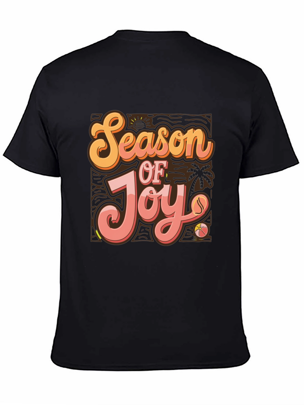 Season of Joy Black Graphic Tee