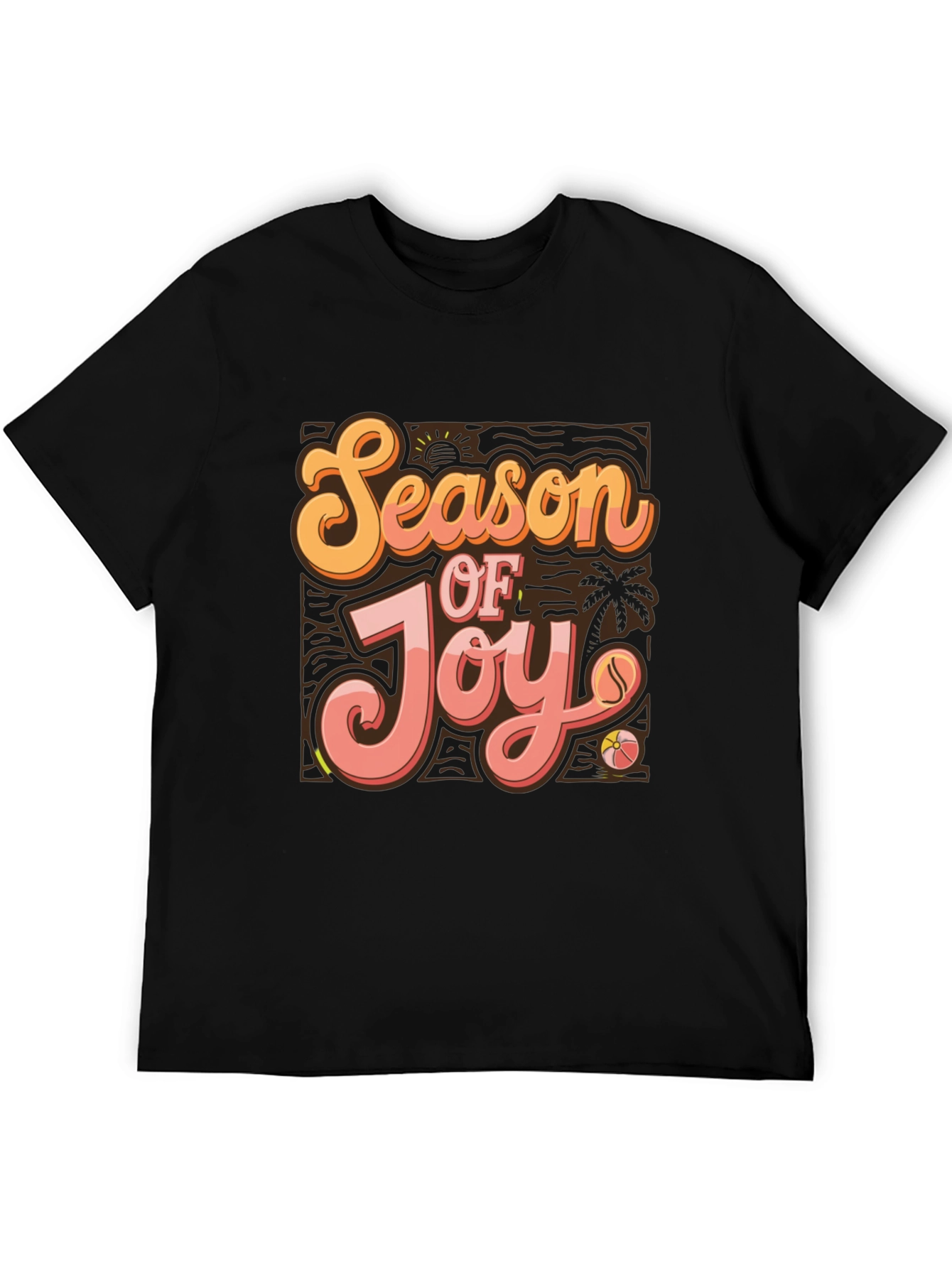Season of Joy Black Graphic Tee