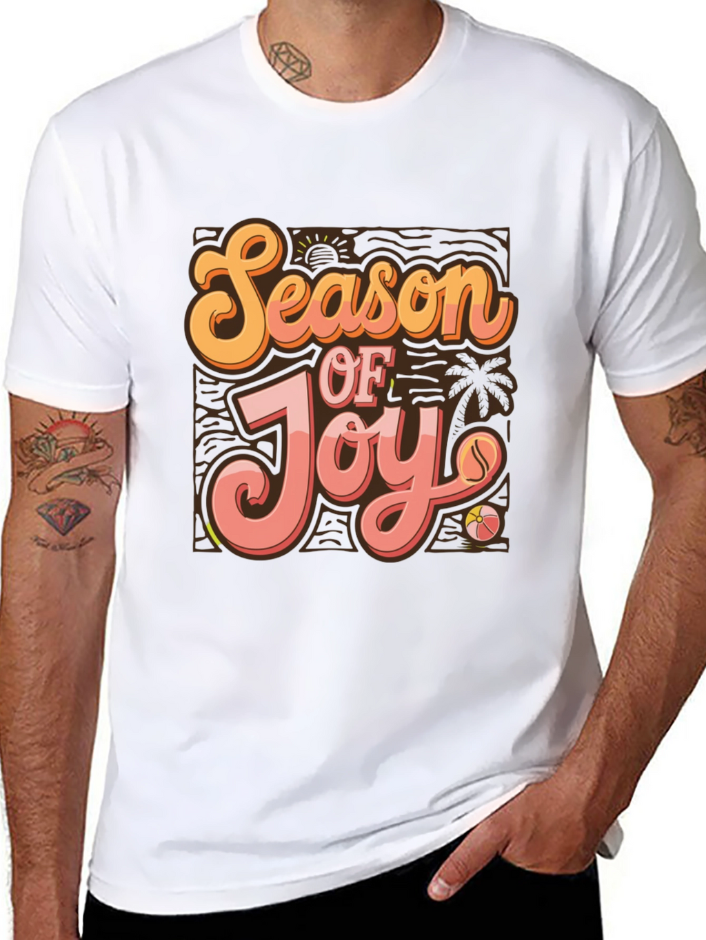 Season of Joy Black Graphic Tee