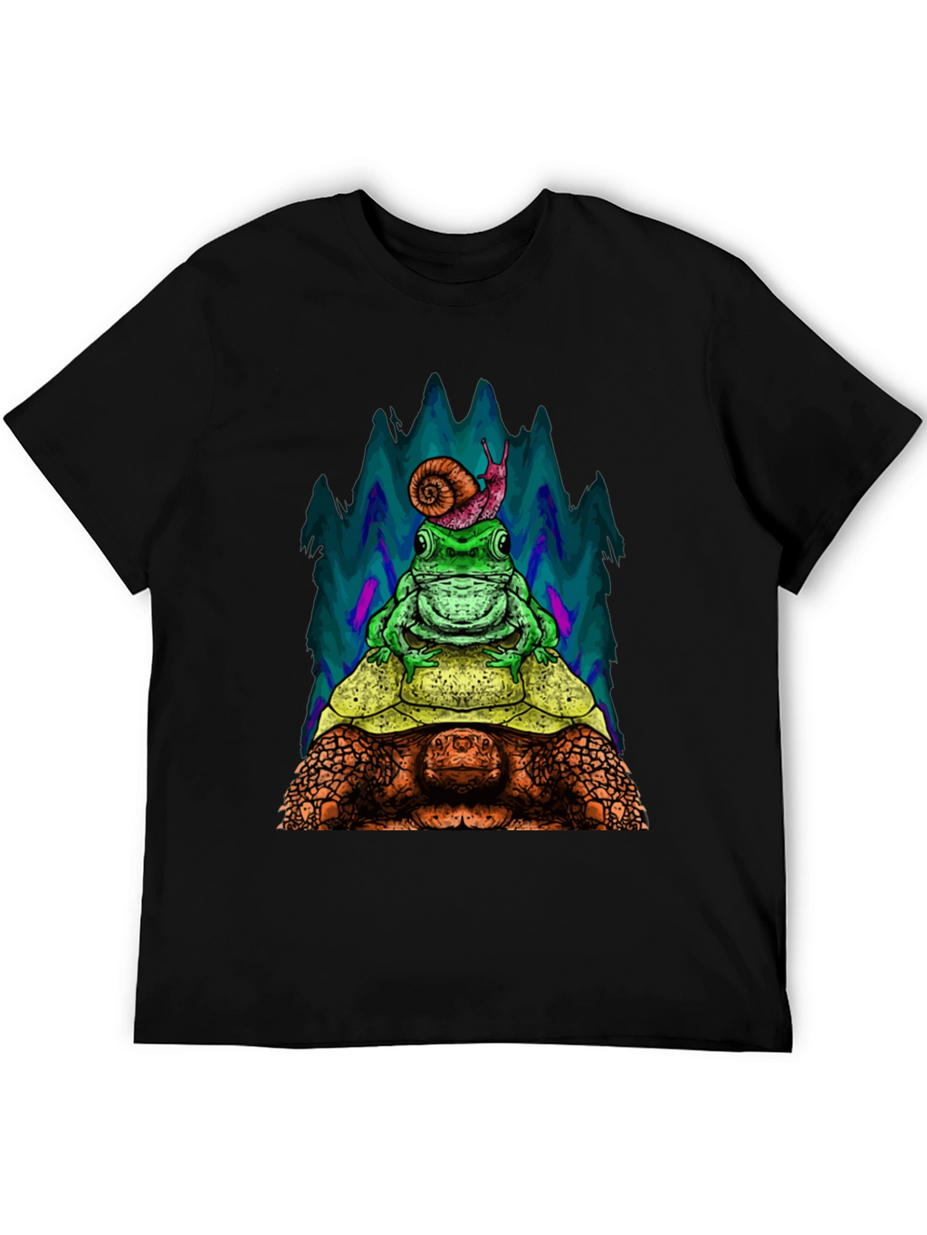 Turtle Frog and Snail Stack T-Shirt