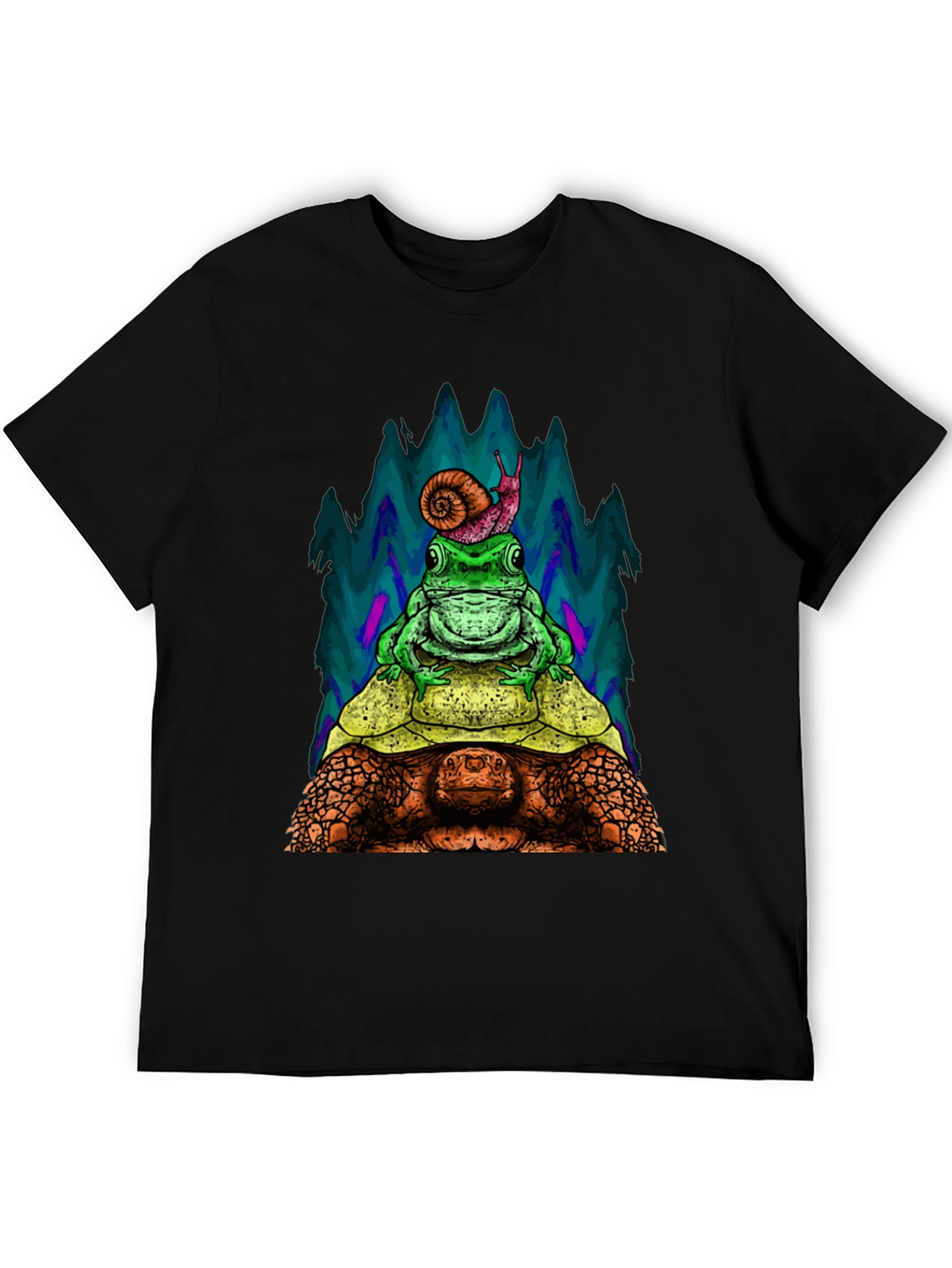 Turtle Frog and Snail Stack T-Shirt