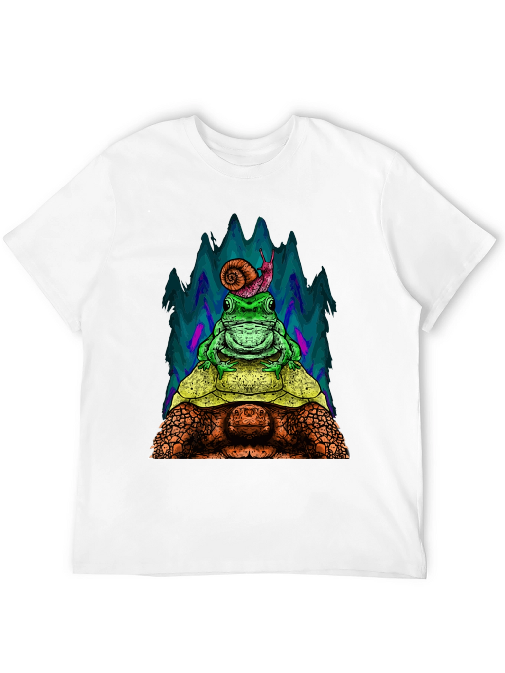 Turtle Frog and Snail Stack T-Shirt