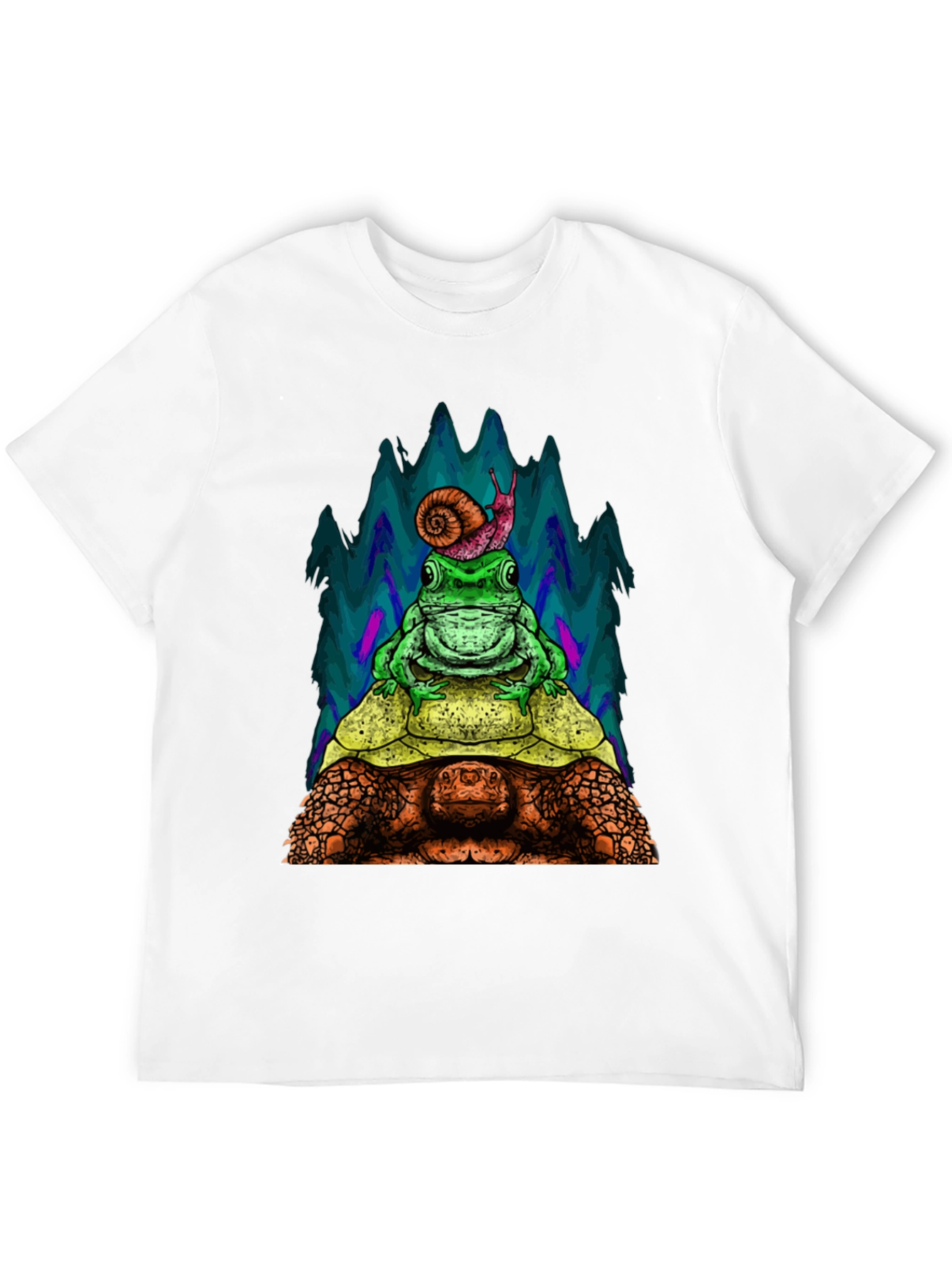 Turtle Frog and Snail Stack T-Shirt