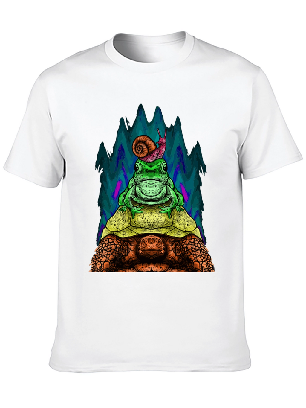 Turtle Frog and Snail Stack T-Shirt
