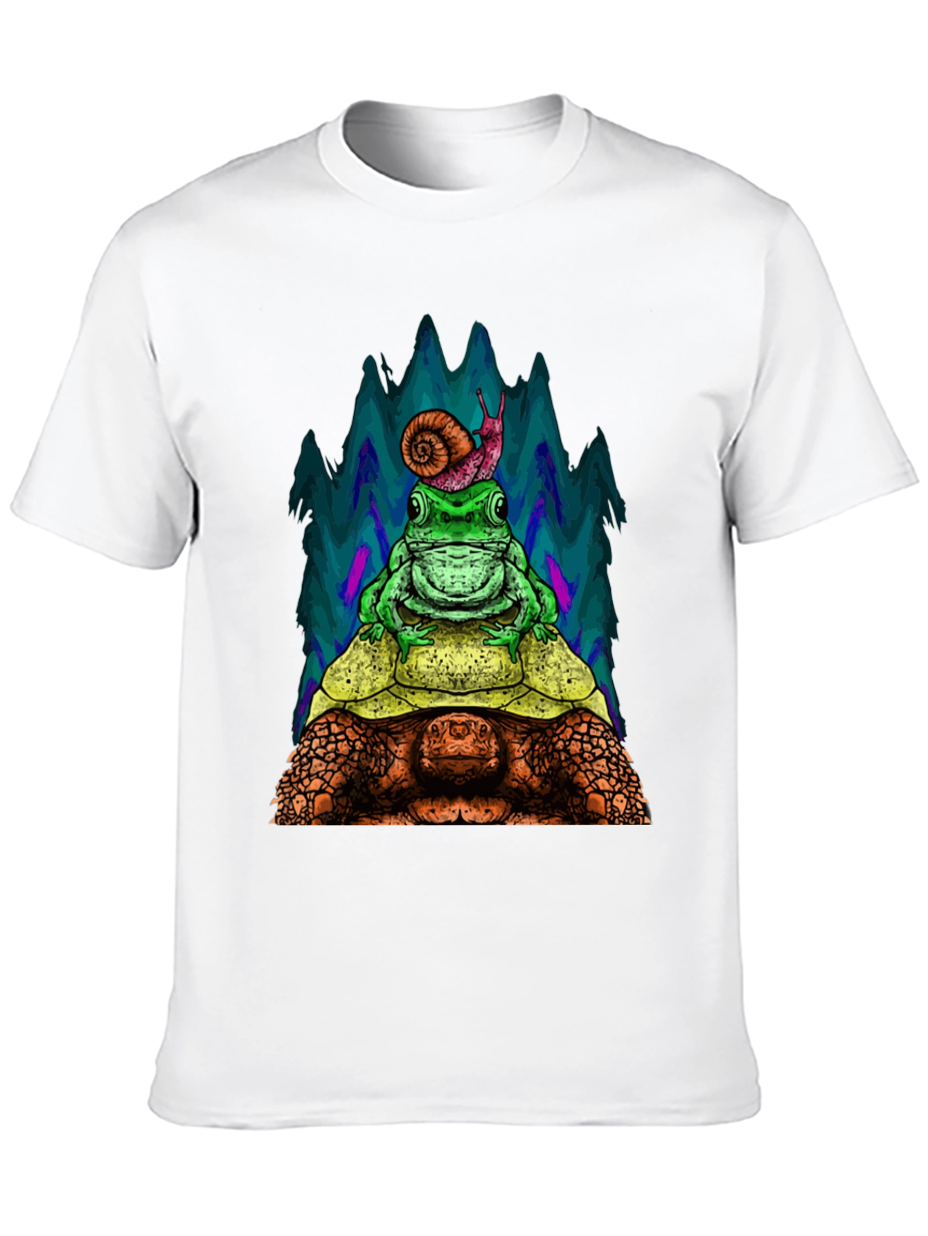 Turtle Frog and Snail Stack T-Shirt