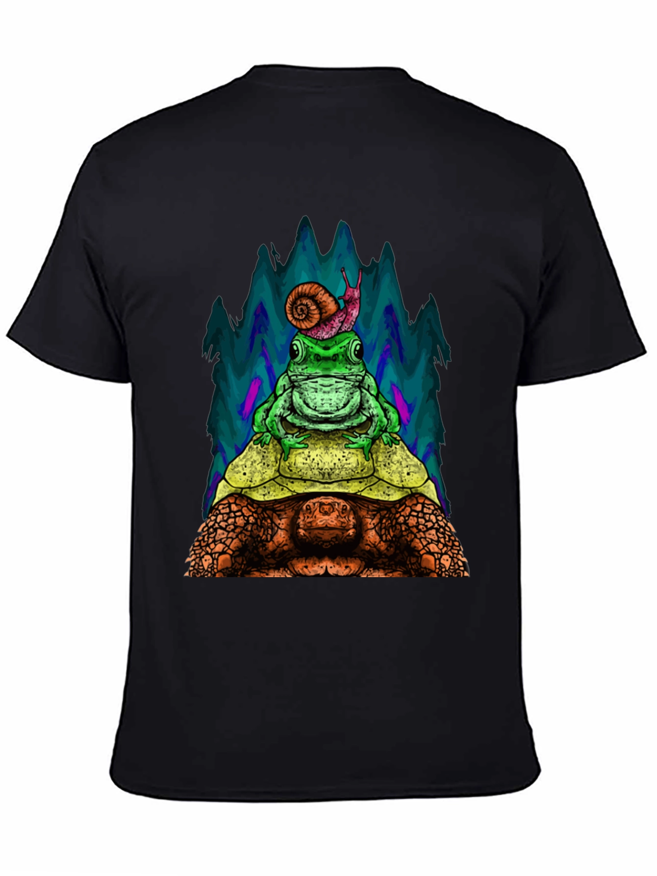Turtle Frog and Snail Stack T-Shirt