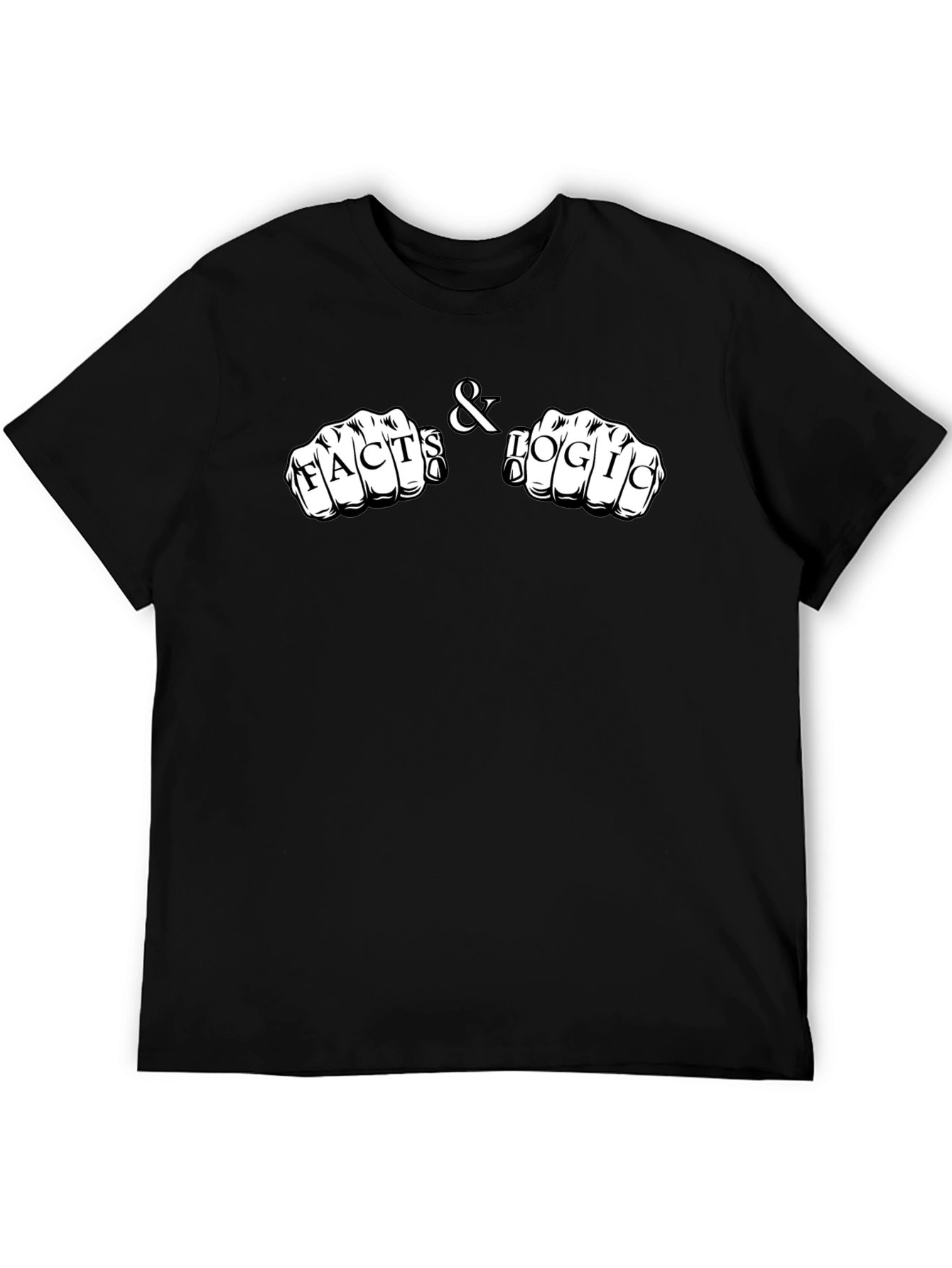 Facts & Logic Knuckle Tattoo Black T-Shirt