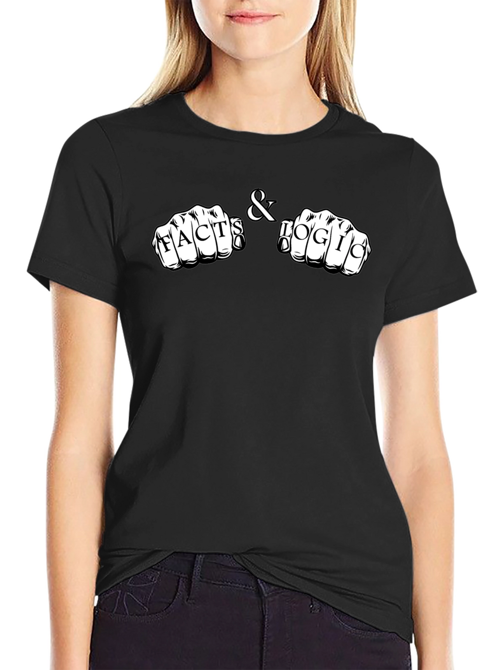 Facts & Logic Knuckle Tattoo Black T-Shirt