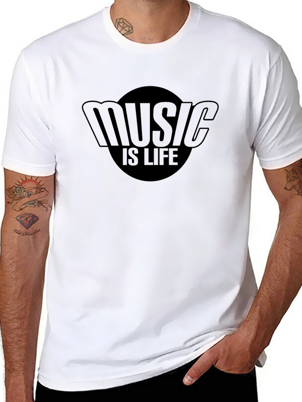 Music Is Life Graphic Tee - Soft Cotton Blend