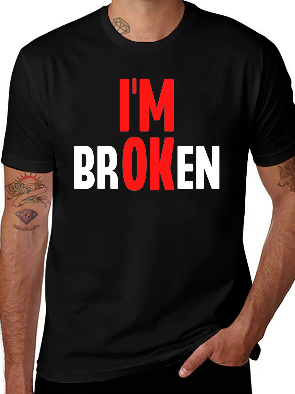 Im Broken Graphic Tee - Black T-Shirt