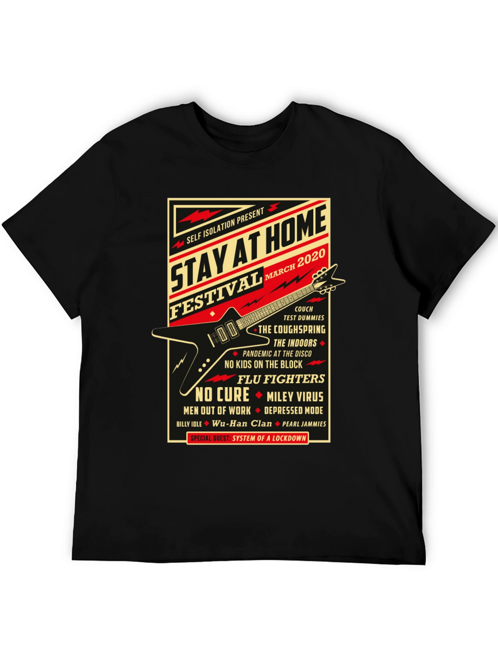 Stay At Home Festival 2020 Black Graphic T-Shirt