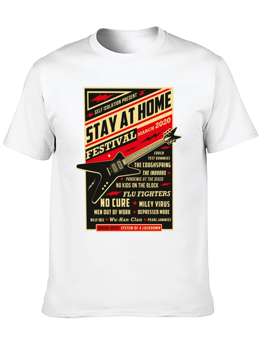 Stay At Home Festival 2020 Black Graphic T-Shirt