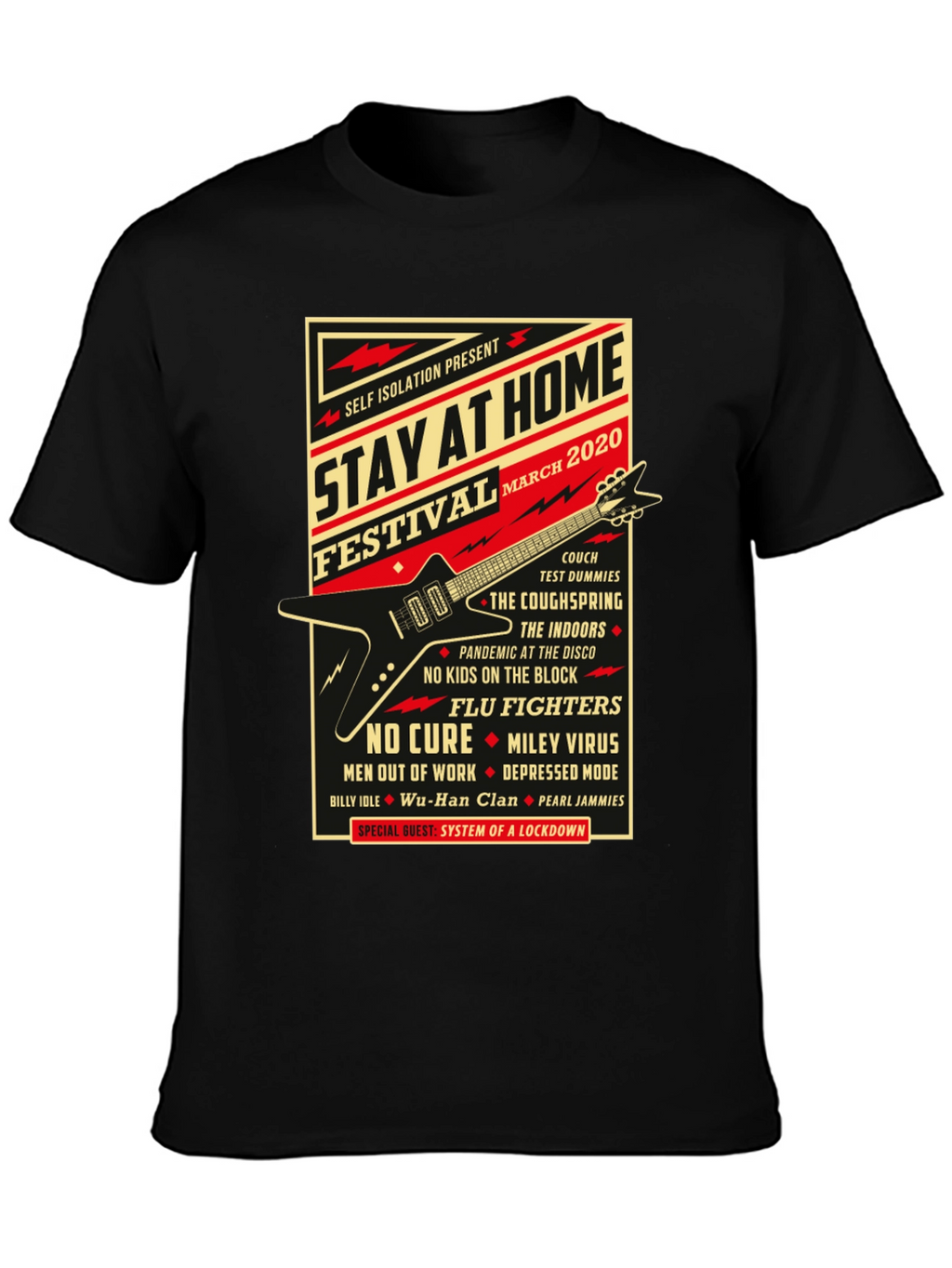 Stay At Home Festival 2020 Black Graphic T-Shirt