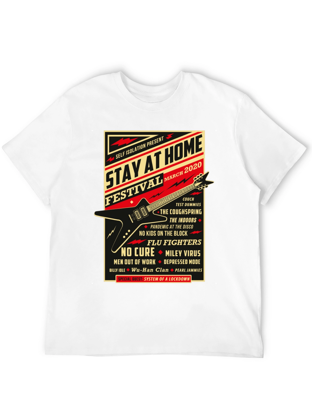 Stay At Home Festival 2020 Black Graphic T-Shirt