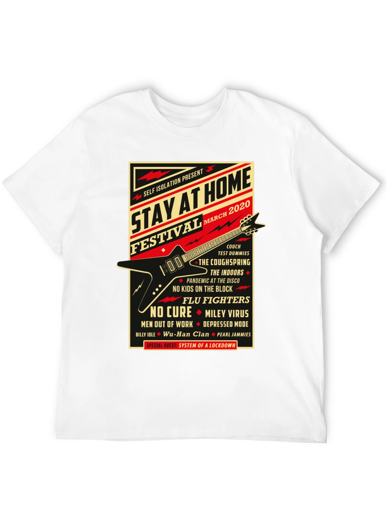 Stay At Home Festival 2020 Black Graphic T-Shirt