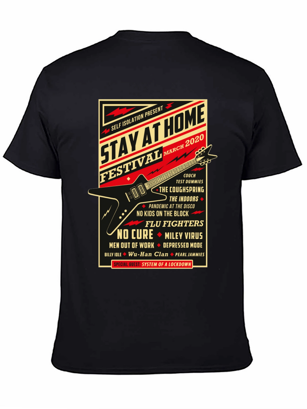 Stay At Home Festival 2020 Black Graphic T-Shirt