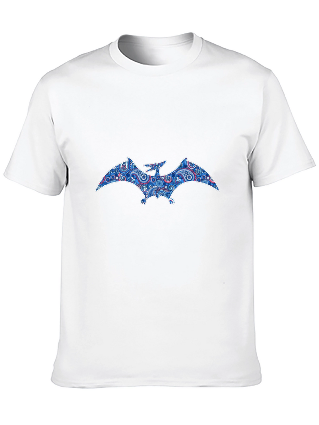 Pterodactyl Paisley Print Black T-Shirt