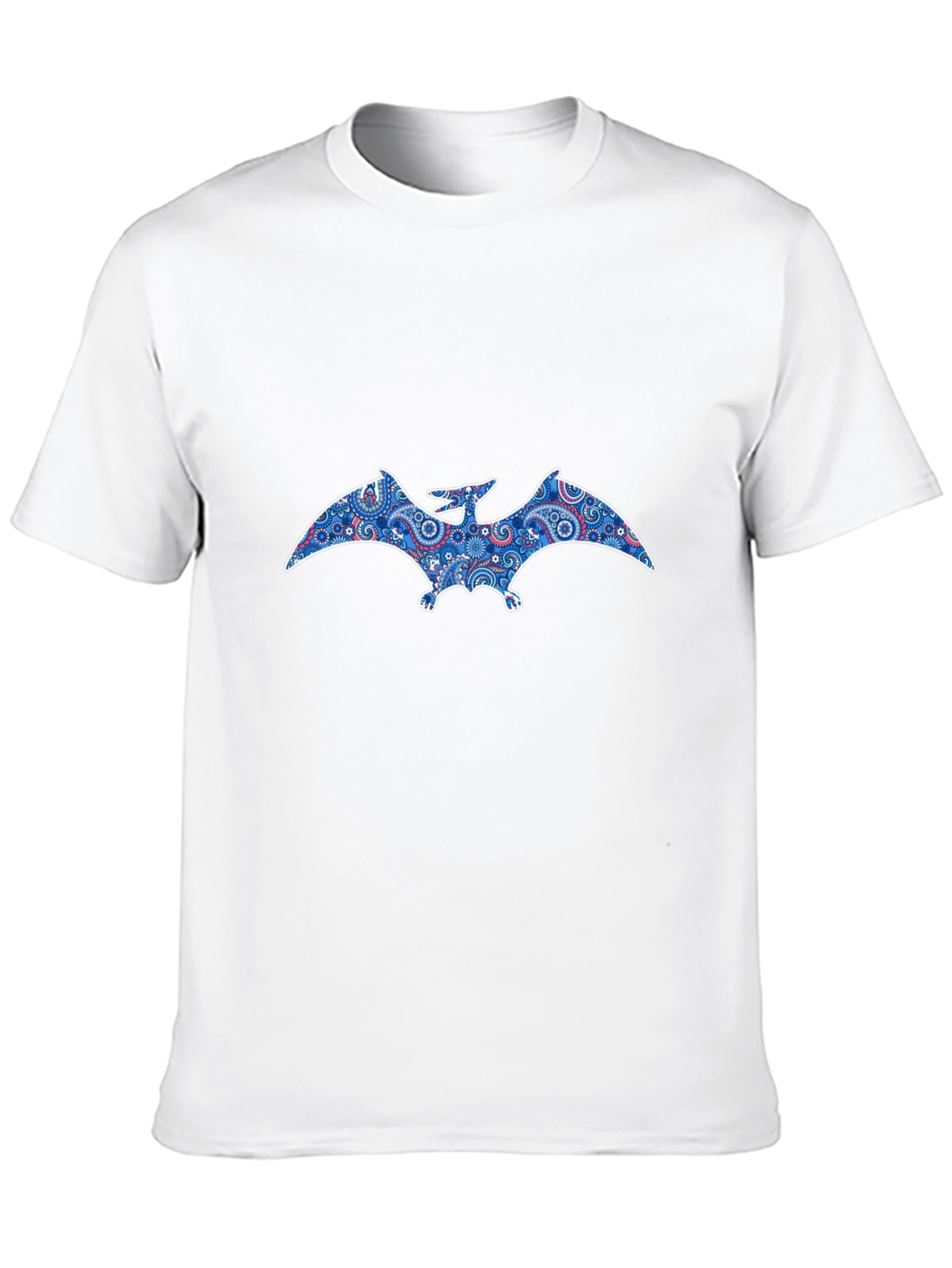 Pterodactyl Paisley Print Black T-Shirt