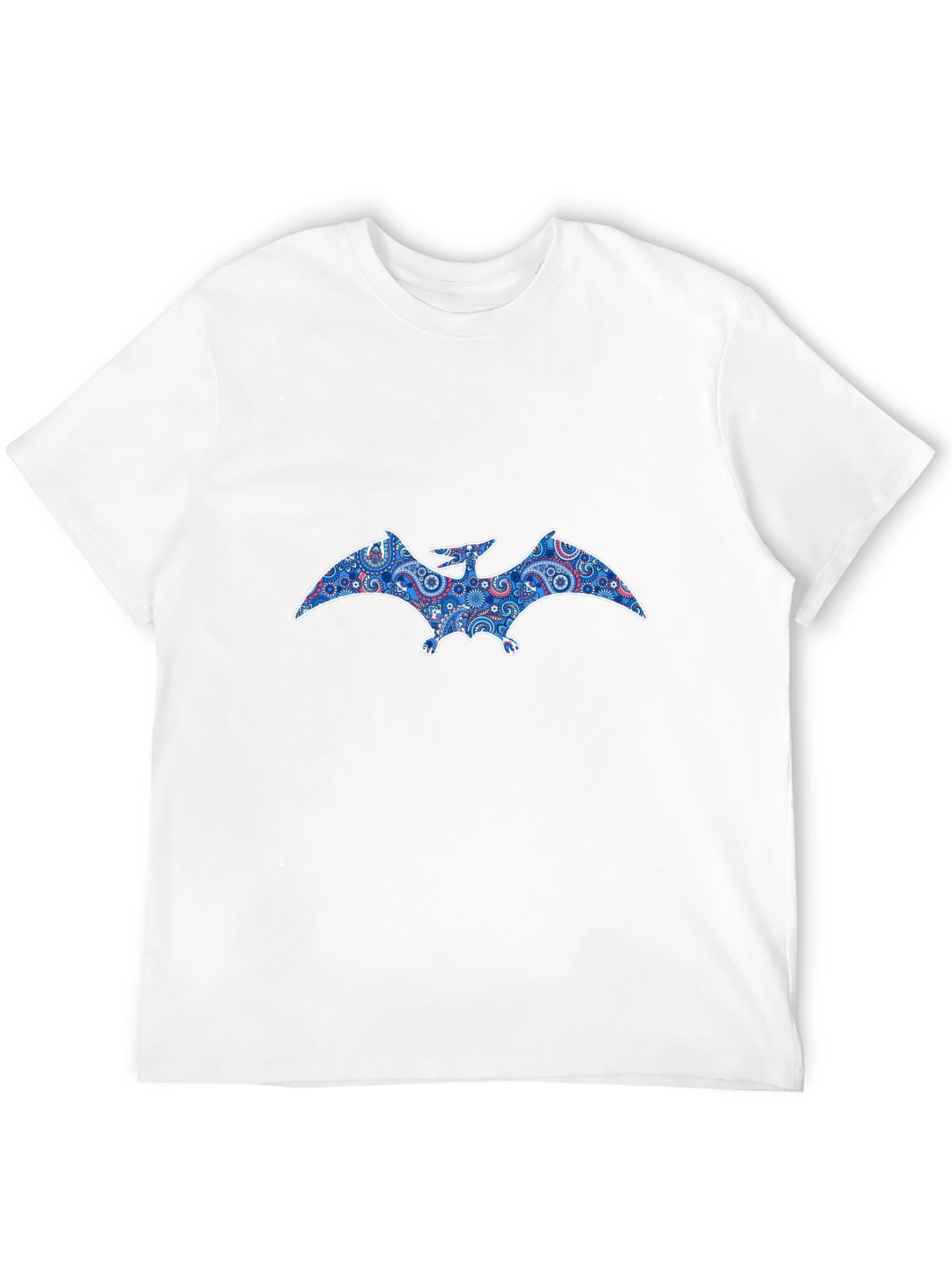 Pterodactyl Paisley Print Black T-Shirt