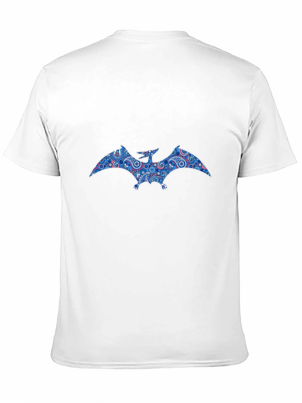 Pterodactyl Paisley Print Black T-Shirt