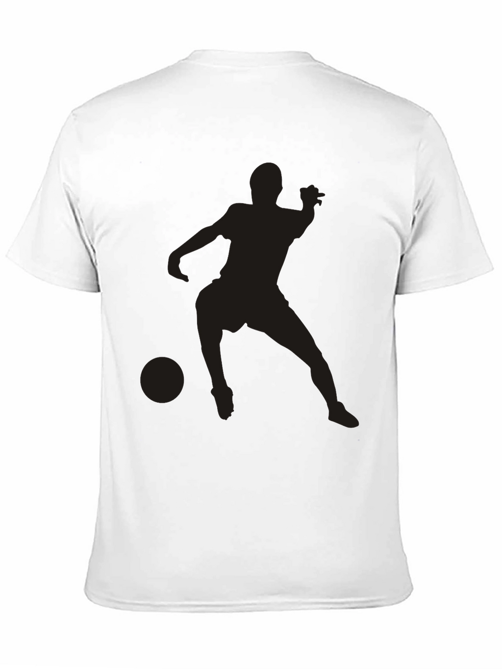 Black Soccer Player Graphic Tee - Casual Style