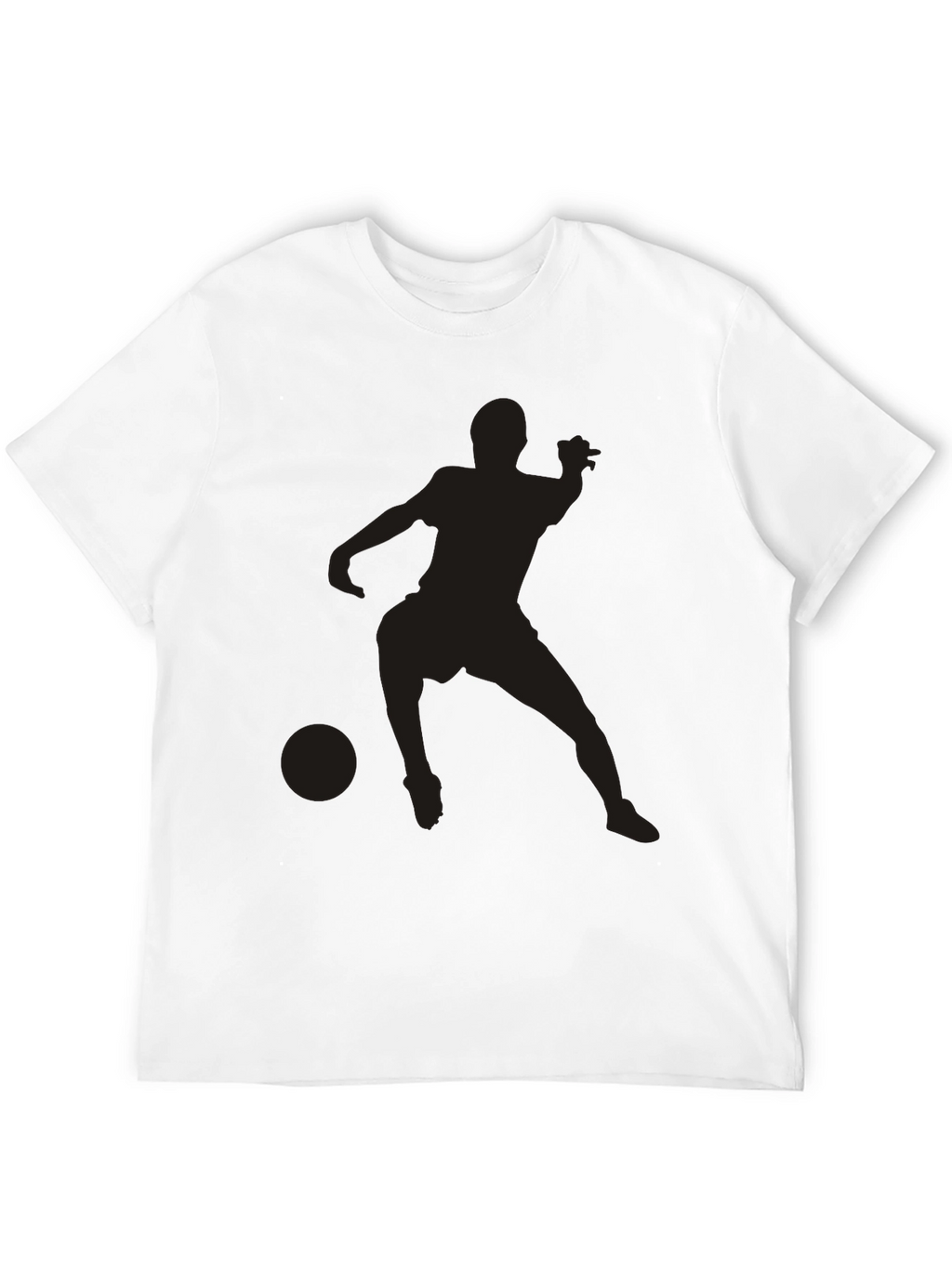 Black Soccer Player Graphic Tee - Casual Style