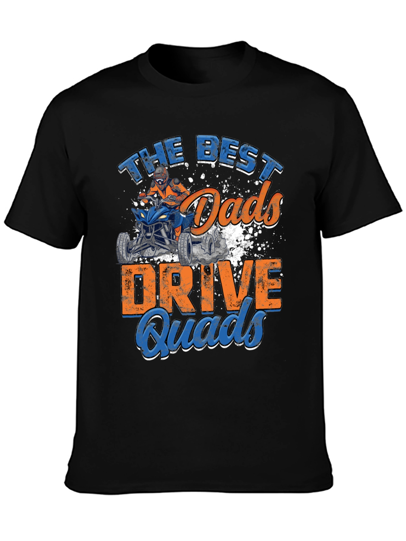 Best Dads Drive Quads Black Graphic Tee