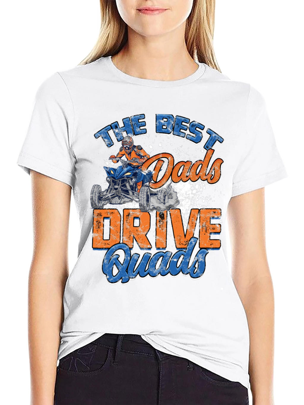 Best Dads Drive Quads Black Graphic Tee