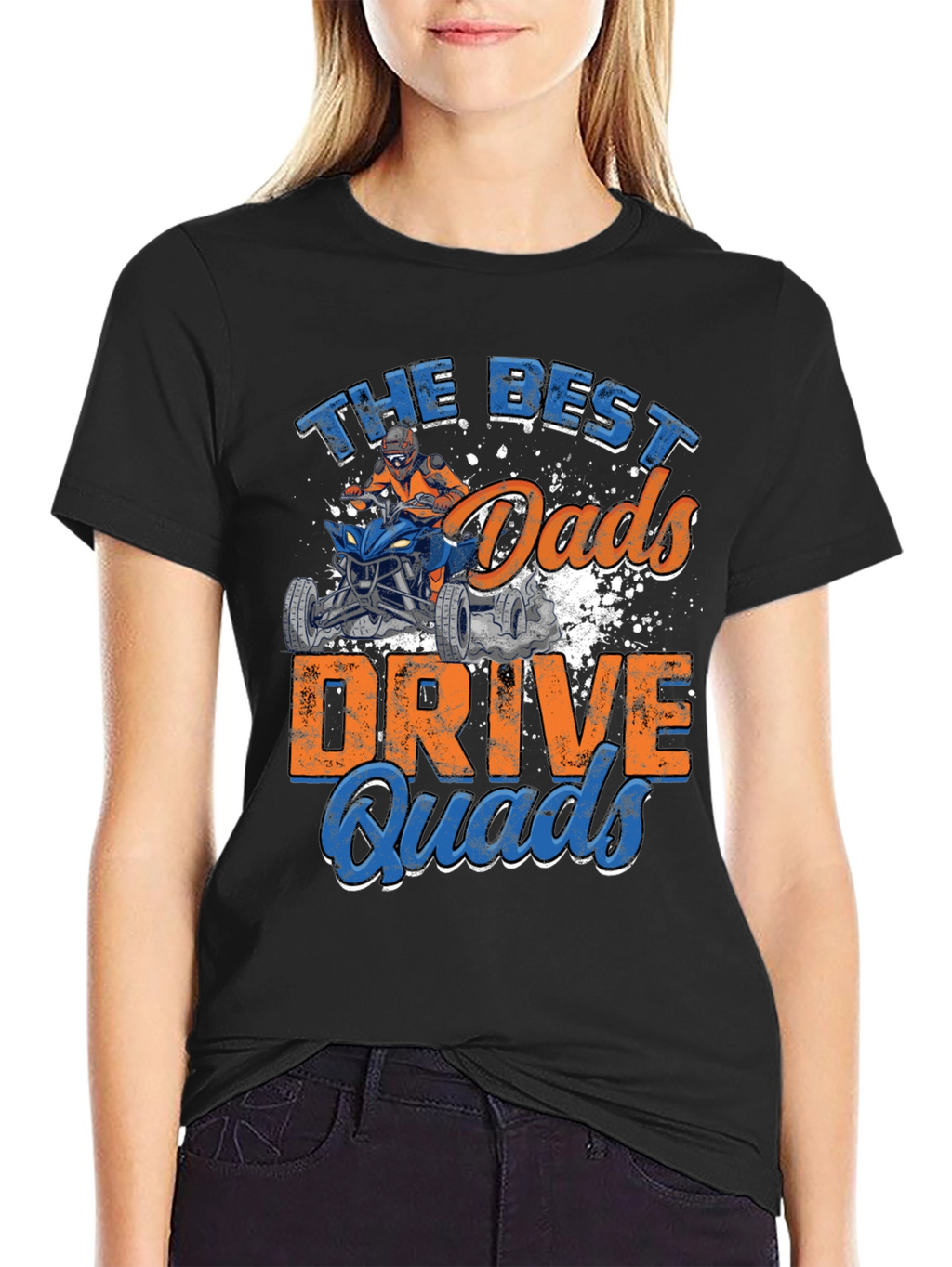 Best Dads Drive Quads Black Graphic Tee