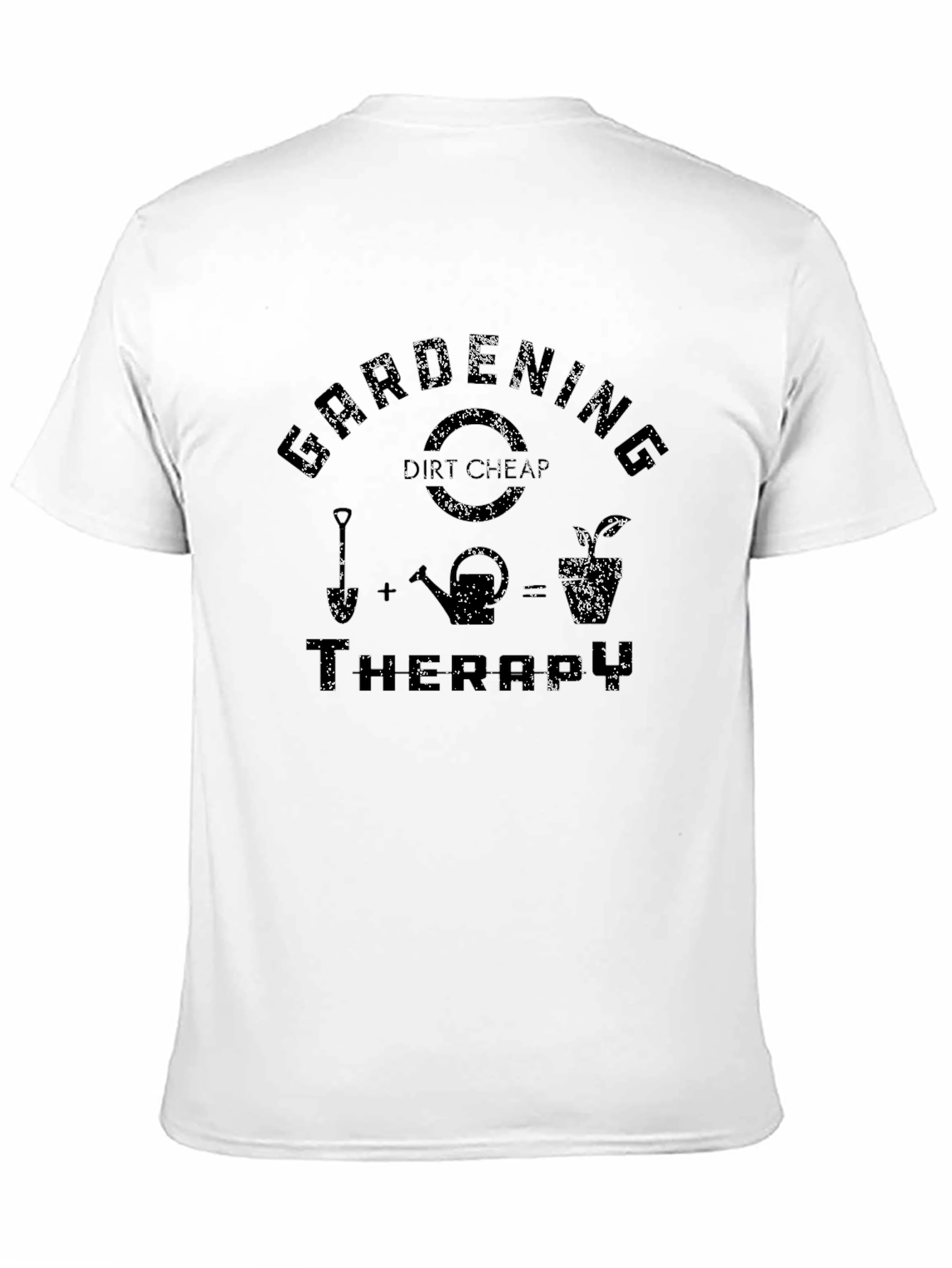 Gardening Therapy T-Shirt - Black Cotton Tee