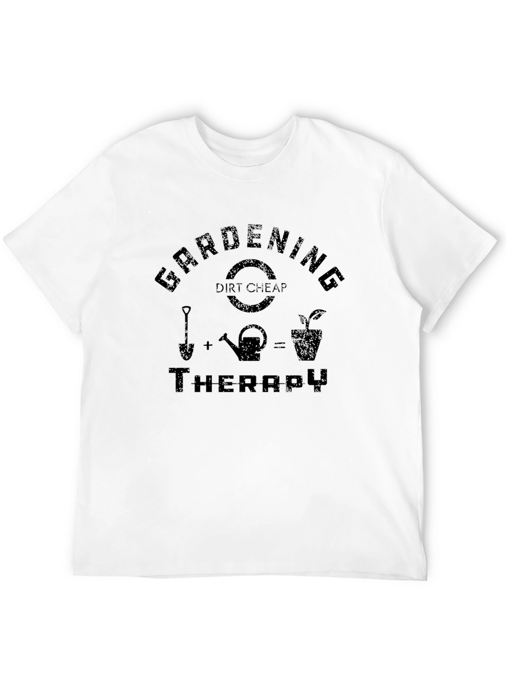 Gardening Therapy T-Shirt - Black Cotton Tee