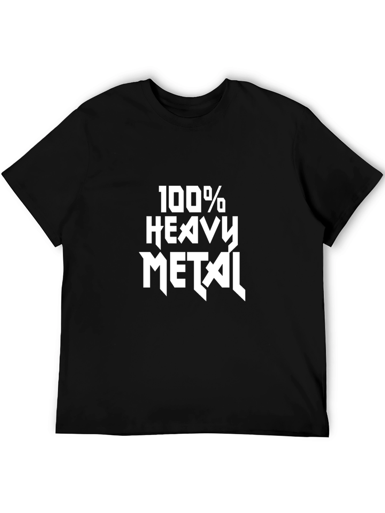 100% Heavy Metal Black Graphic Tee