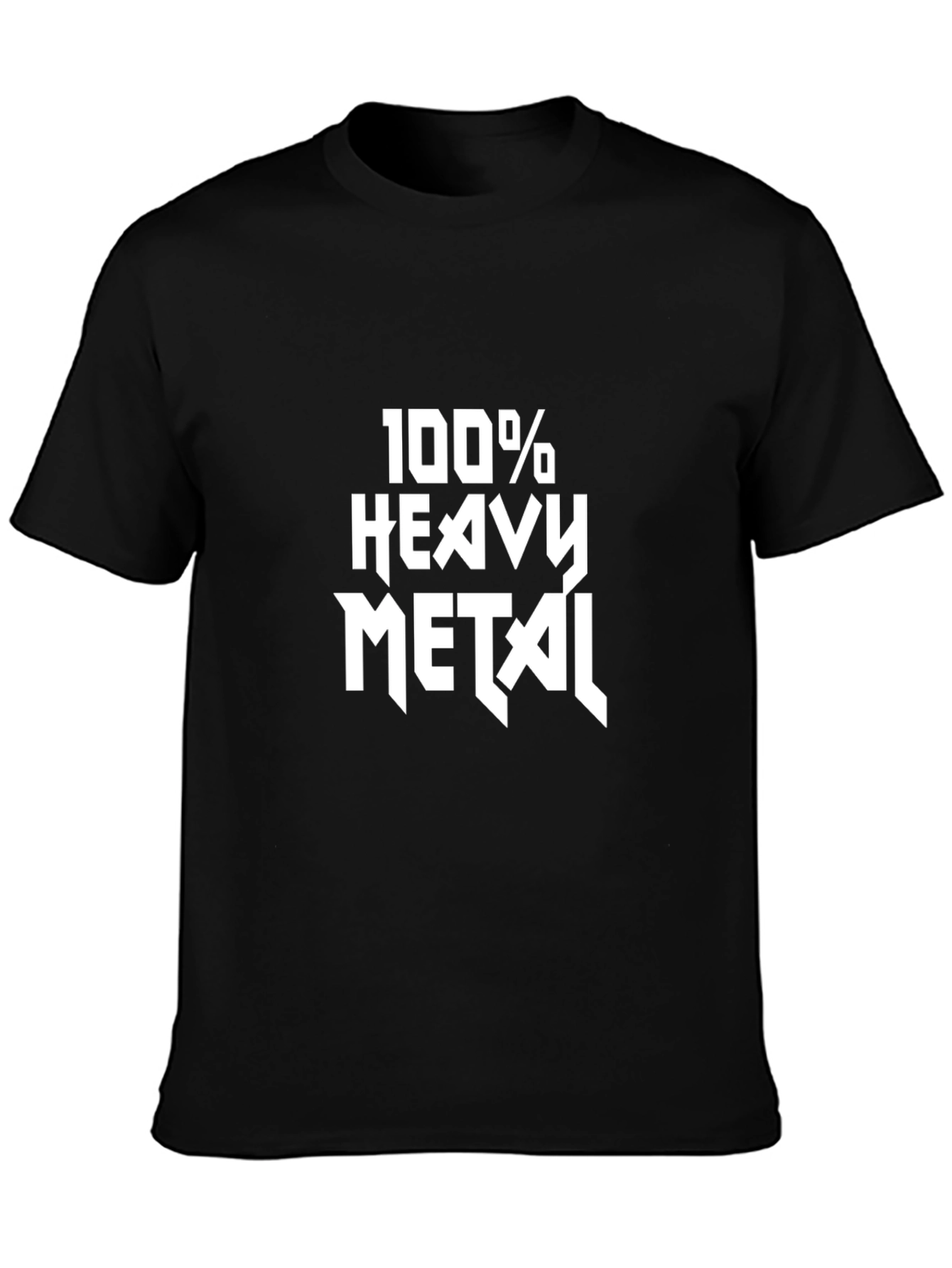 100% Heavy Metal Black Graphic Tee