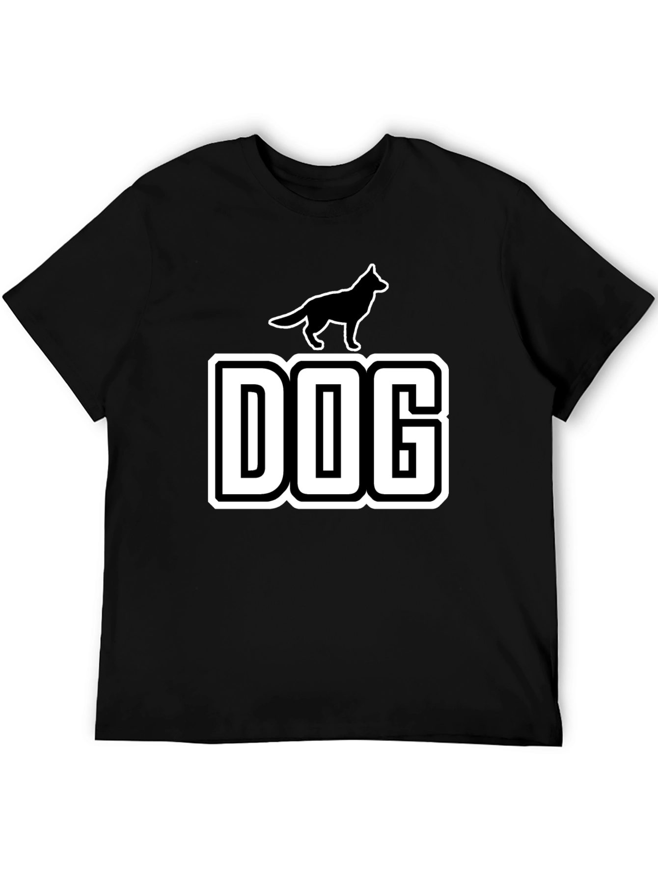 Dog Silhouette Graphic T-Shirt