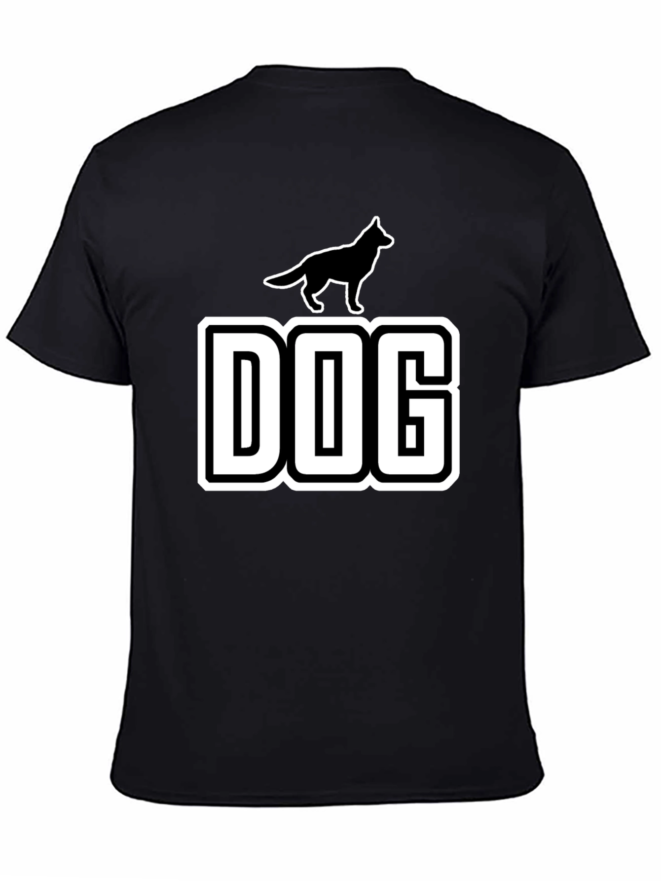 Dog Silhouette Graphic T-Shirt