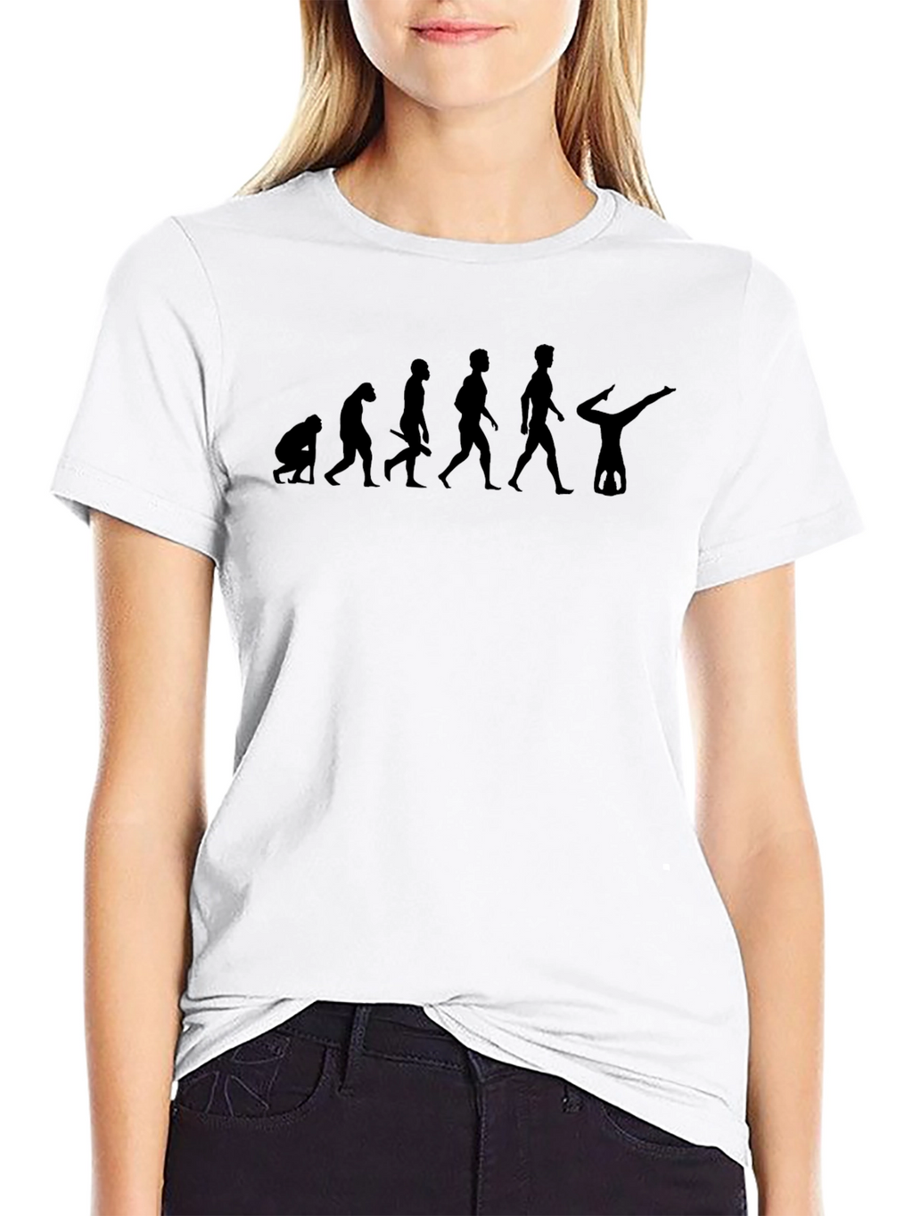 Evolution of Gymnast Black T-Shirt