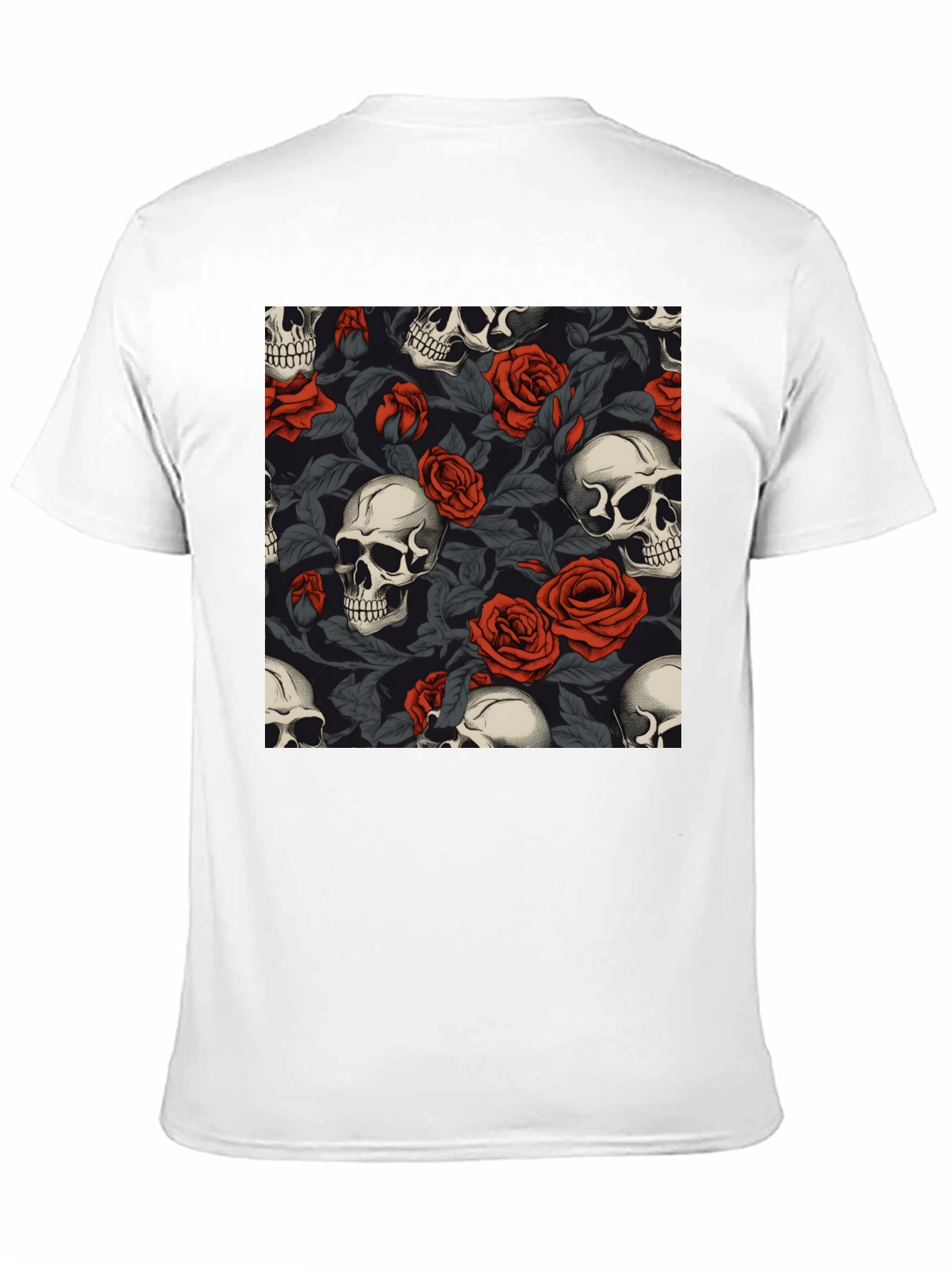 Skull & Roses Graphic Tee - Gothic Style