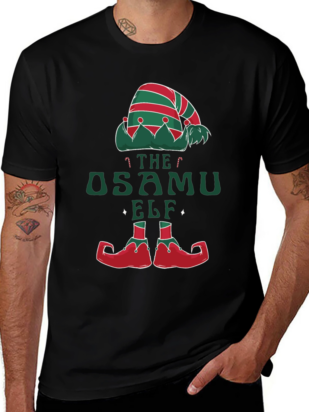 The Osamu Elf Holiday T-Shirt - Christmas Festive Tee