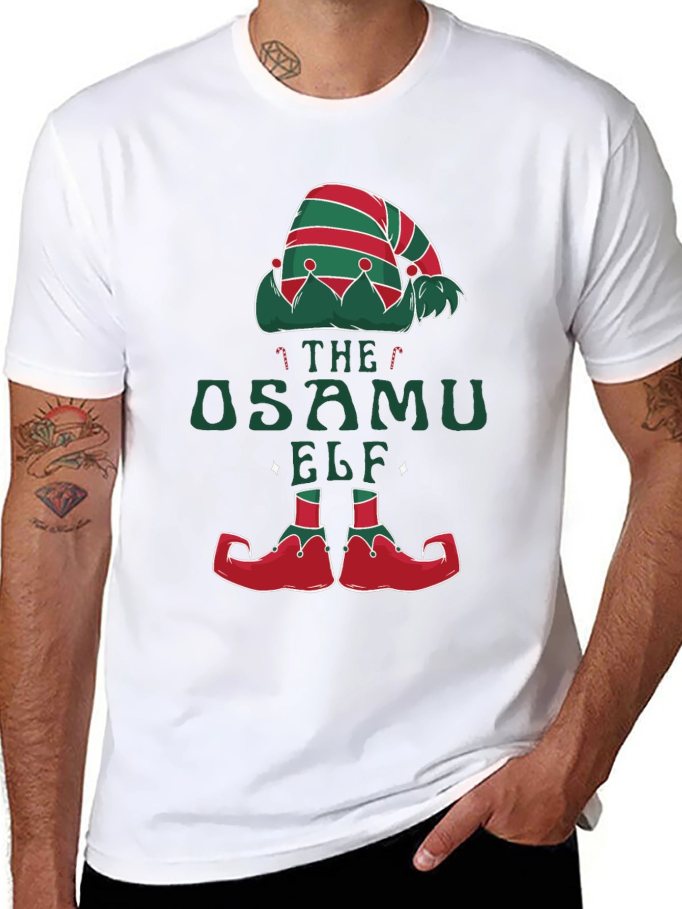 The Osamu Elf Holiday T-Shirt - Christmas Festive Tee