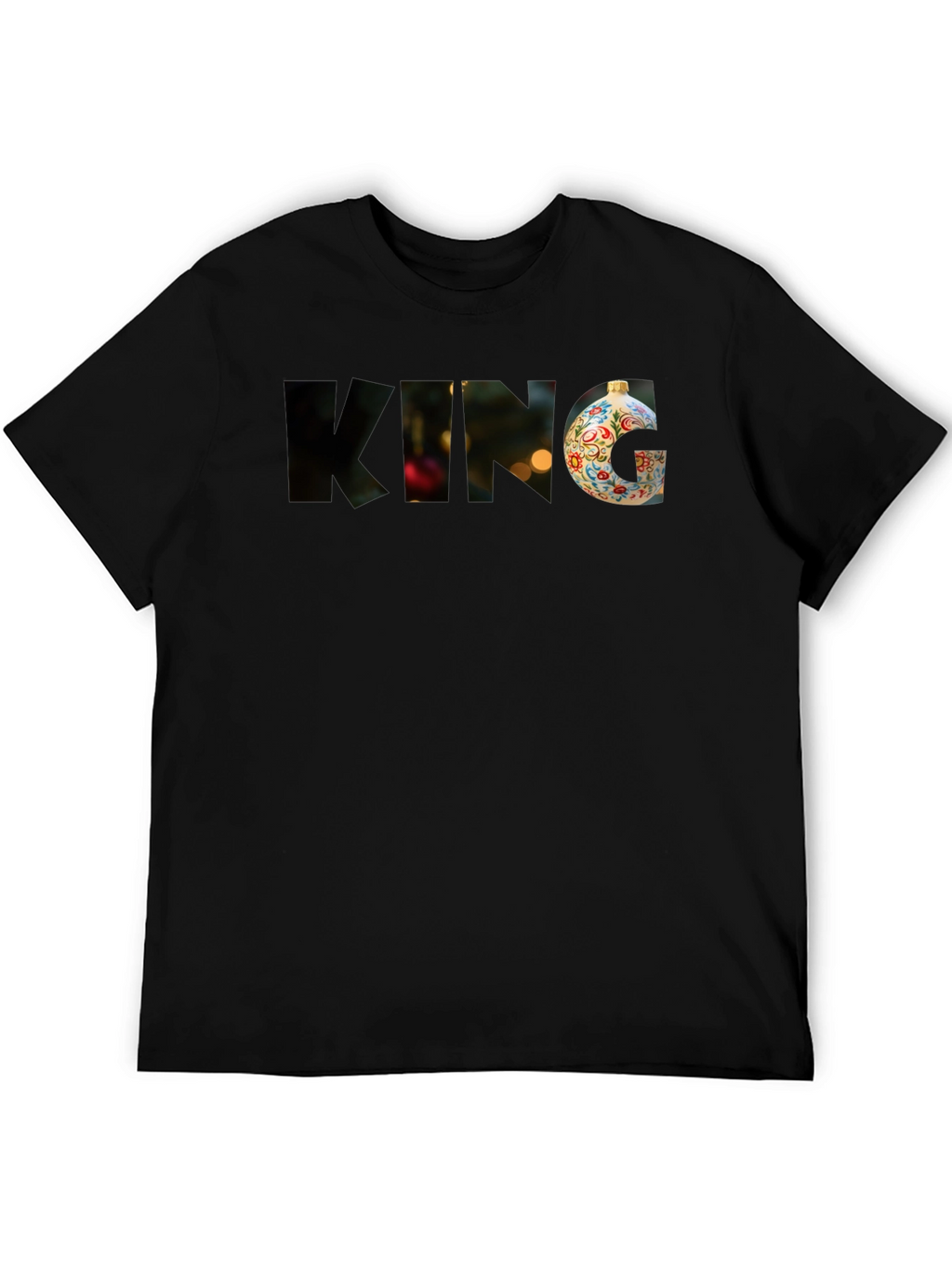 Festive King T-Shirt - Holiday Ornament Graphic Tee