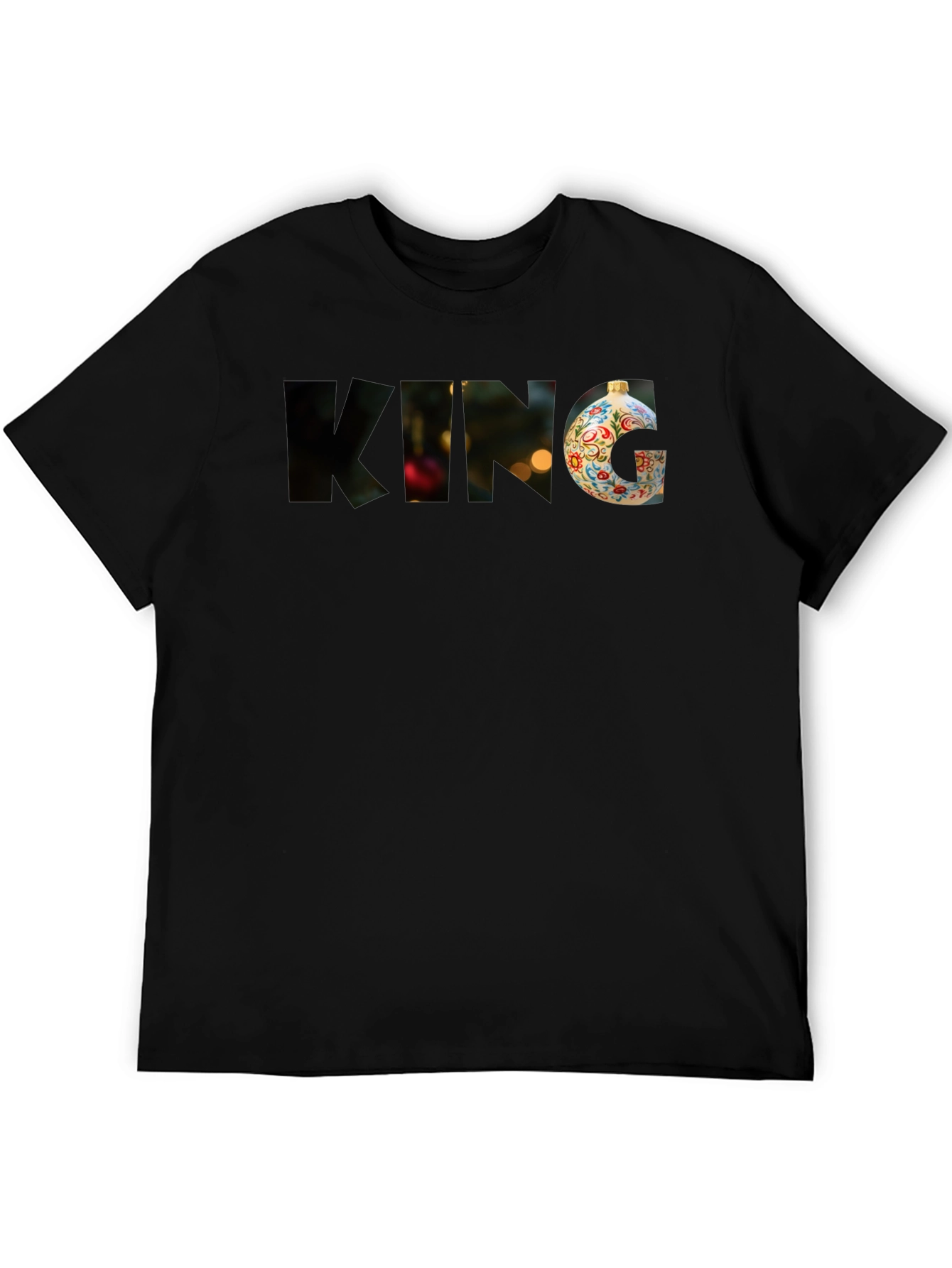 Festive King T-Shirt - Holiday Ornament Graphic Tee