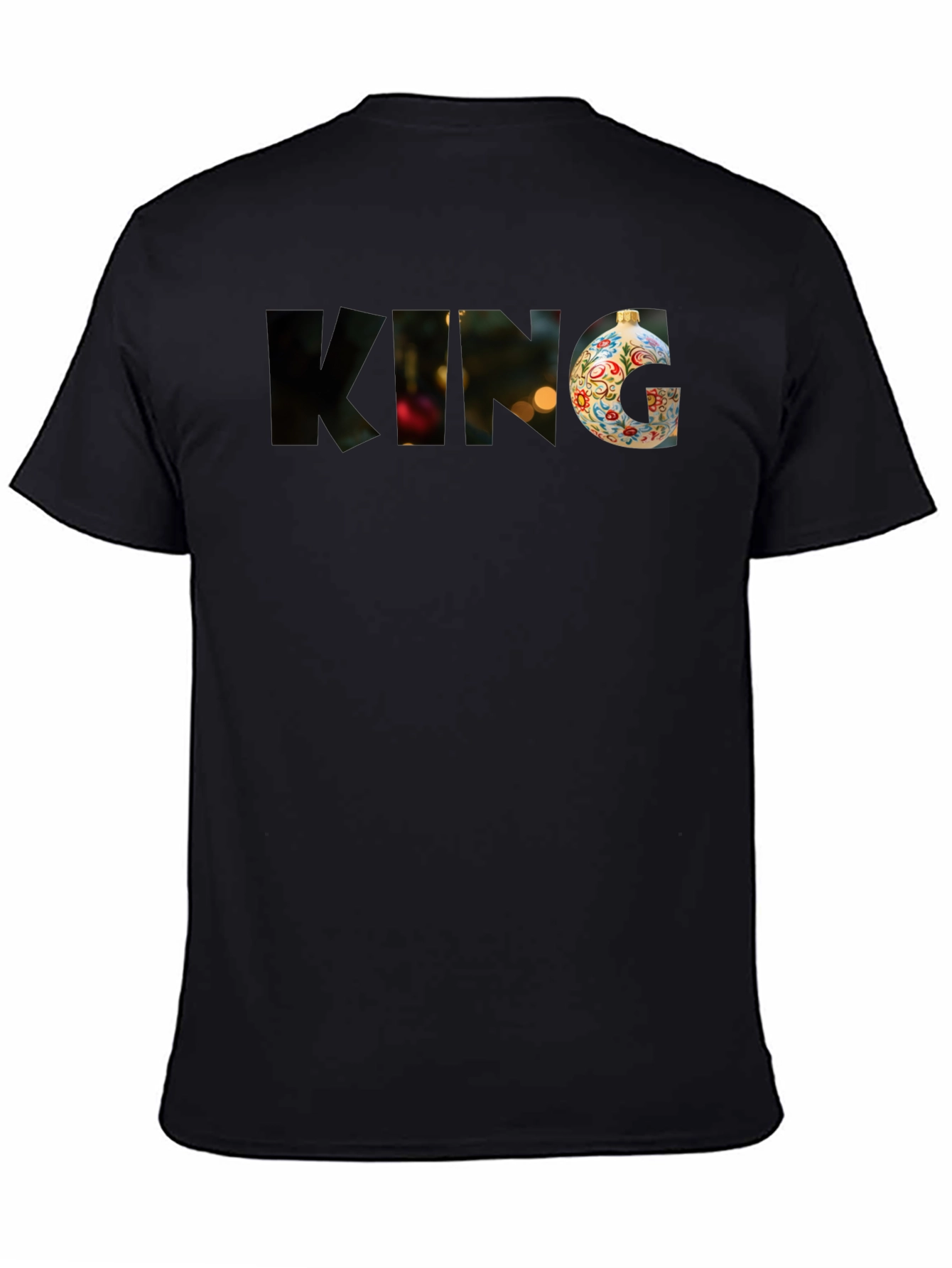Festive King T-Shirt - Holiday Ornament Graphic Tee